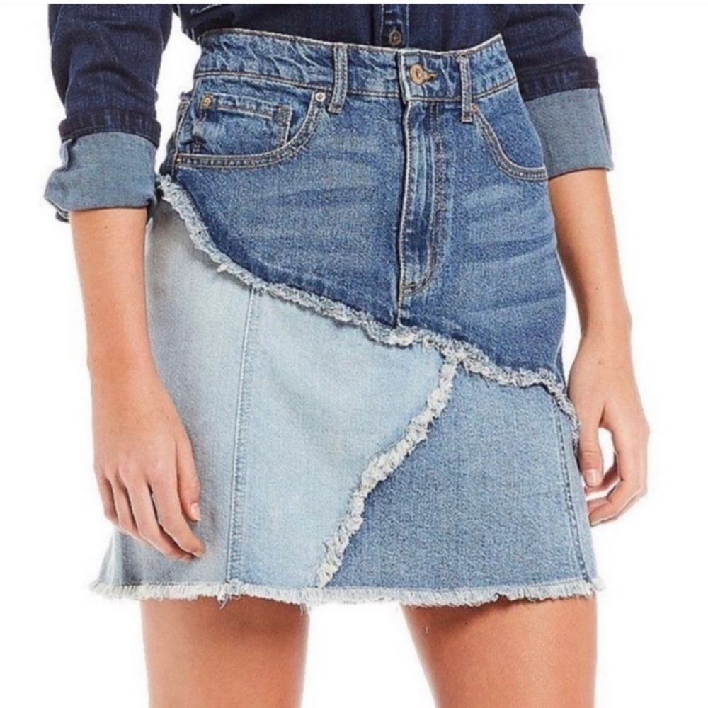 Ella Moss denim patchwork skirt 25